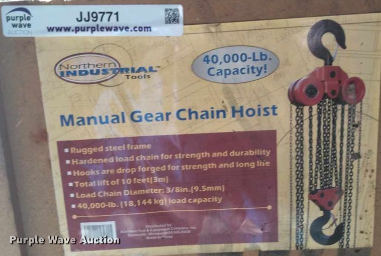 image for item JJ9771 Northern Industrial  chain hoist