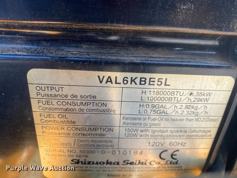 image for item JN9149 (2) Shizouka Seiki Co. Ltd VAL6 heaters