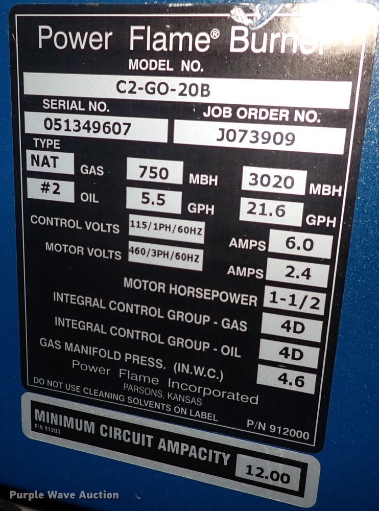 image for item JU9058 LES HF5-75  boiler