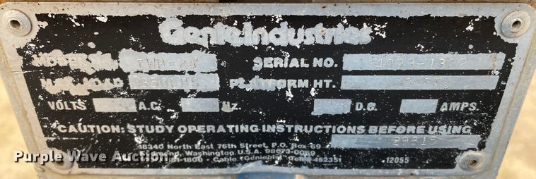 image for item JX9878 Genie IWR-24  vertical lift