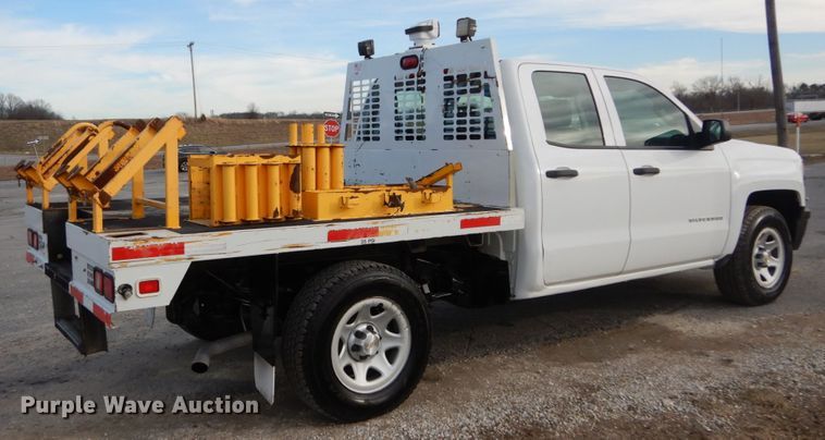 image for item KH9866 2015 Chevrolet Silverado 1500  Double Cab flatbed pickup truck