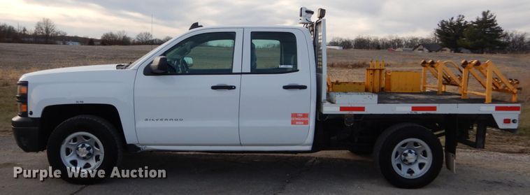 image for item KH9866 2015 Chevrolet Silverado 1500  Double Cab flatbed pickup truck