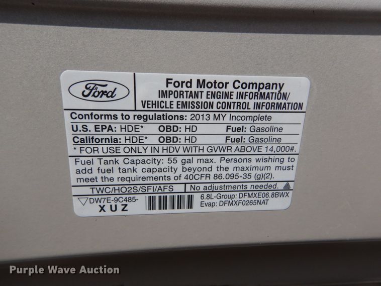 image for item KH9875 2013 Ford Econoline E450  utility van