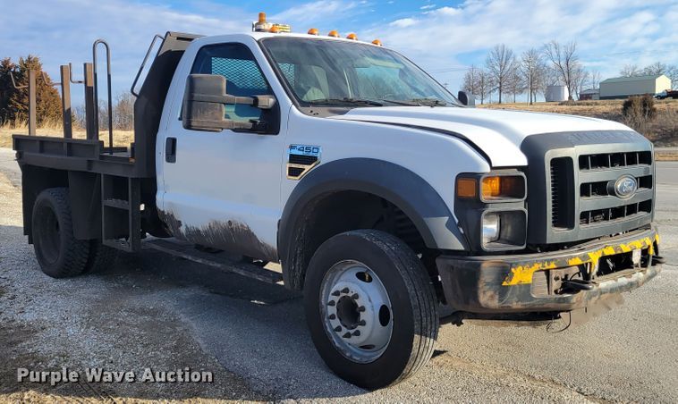 image for item KH9886 2008 Ford F450 Super Duty XL  flatbed truck