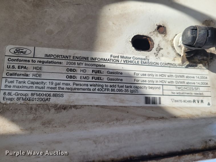 image for item KH9886 2008 Ford F450 Super Duty XL  flatbed truck