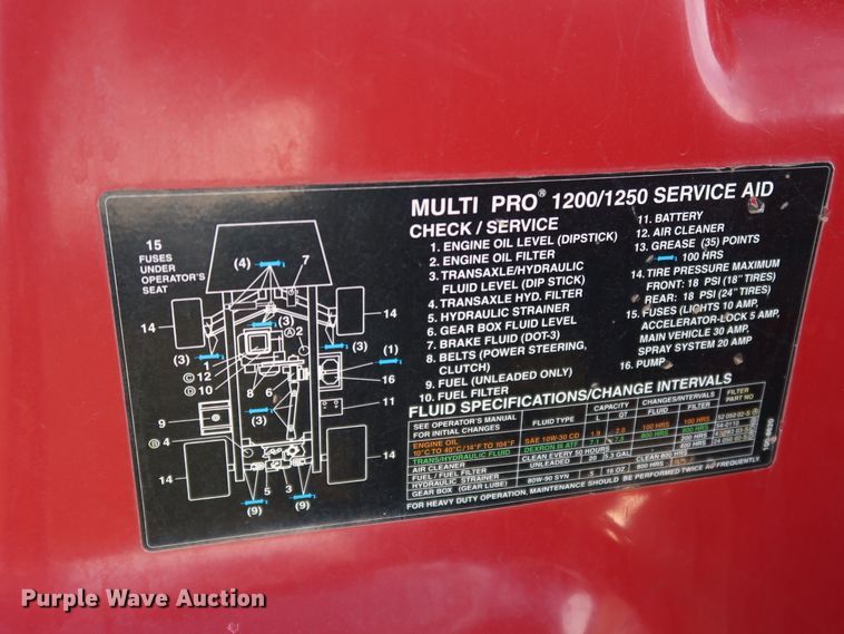 image for item KQ9684 Toro Multipro 1250  turf sprayer