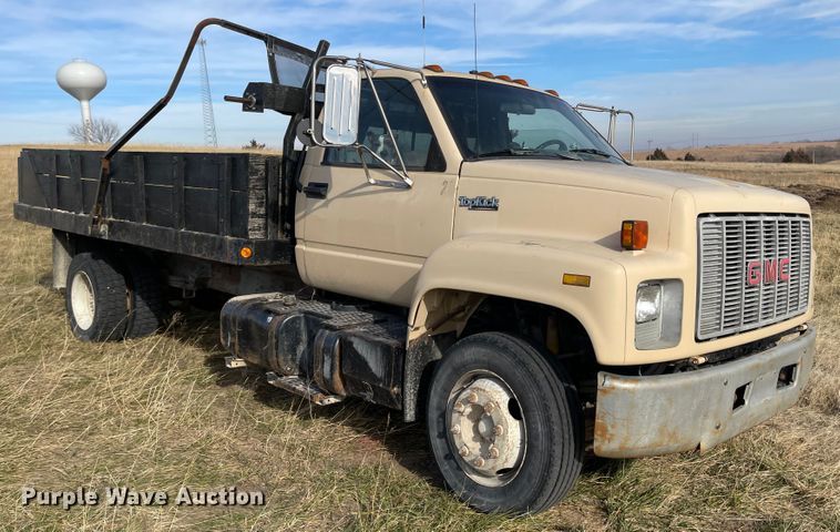 image for item KU9544 1992 GMC TopKick C5500  dump flatbed truck