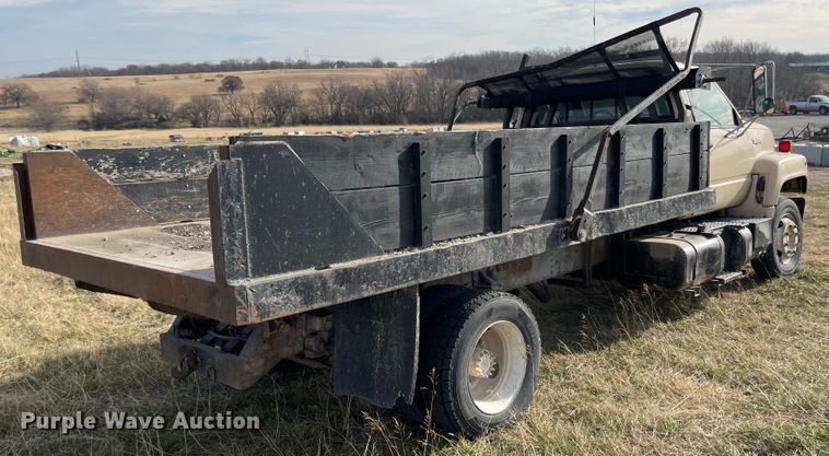 image for item KU9544 1992 GMC TopKick C5500  dump flatbed truck