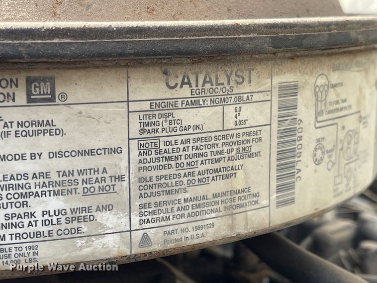 image for item KU9544 1992 GMC TopKick C5500  dump flatbed truck