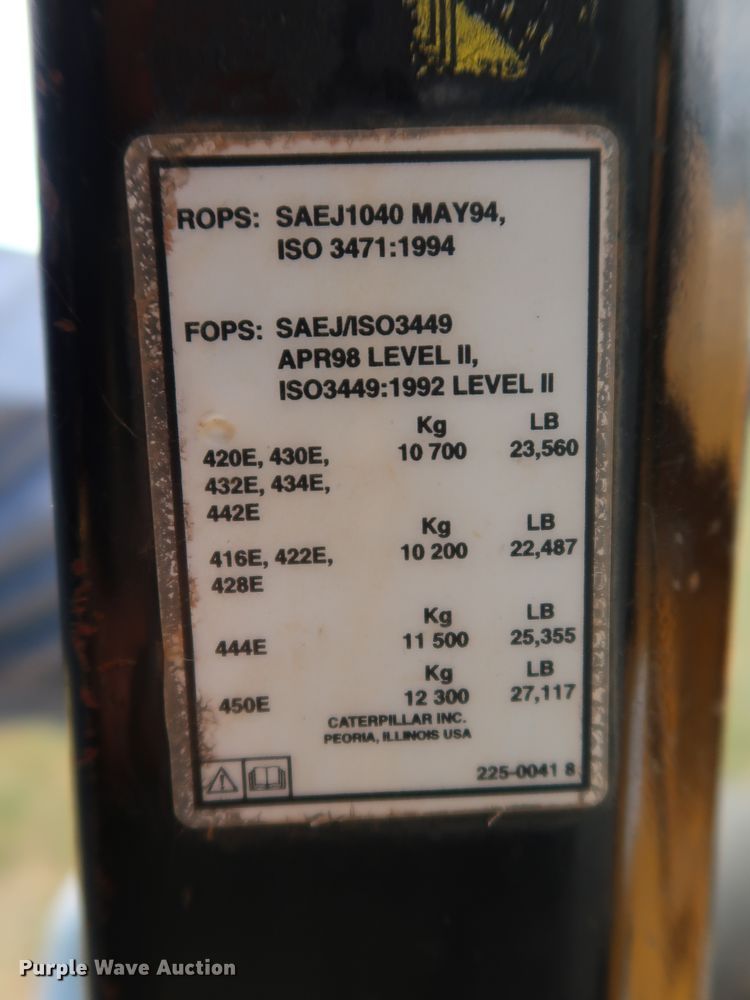 image for item DJ1988 2008 Caterpillar 416E  backhoe