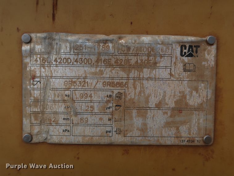 image for item DJ1988 2008 Caterpillar 416E  backhoe