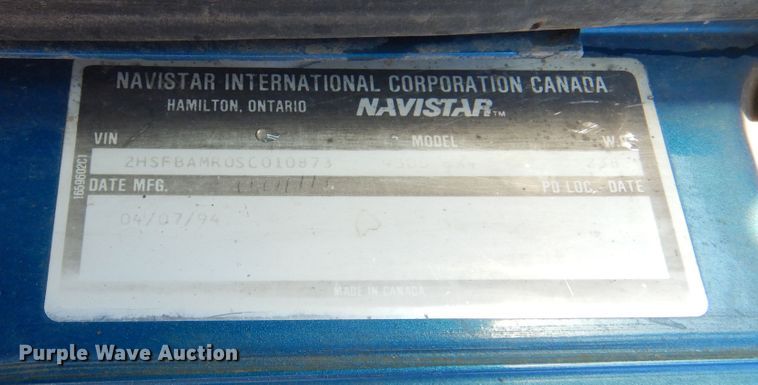 image for item DK3442 1995 International 9300 Eagle  dump truck