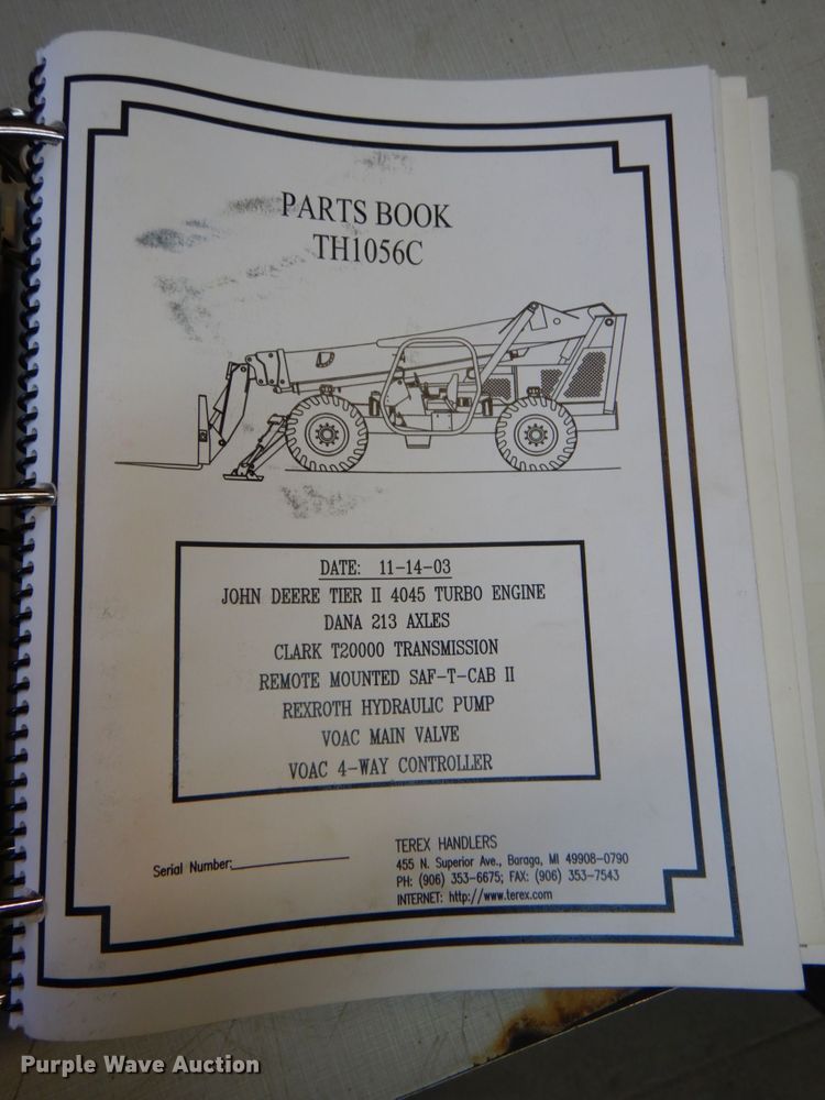 image for item DK8709 2005 Terex TH1056C  telehandler