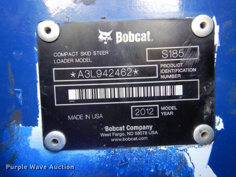 image for item DK8710 2012 Bobcat S185  skid steer loader