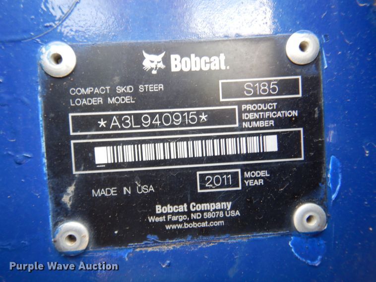 image for item DK8711 2011 Bobcat S185  skid steer loader