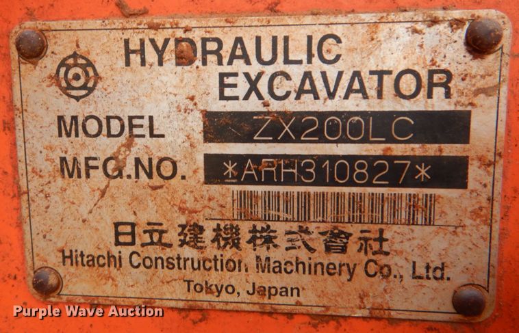 image for item DL0694 2005 Hitachi ZX200LC  excavator