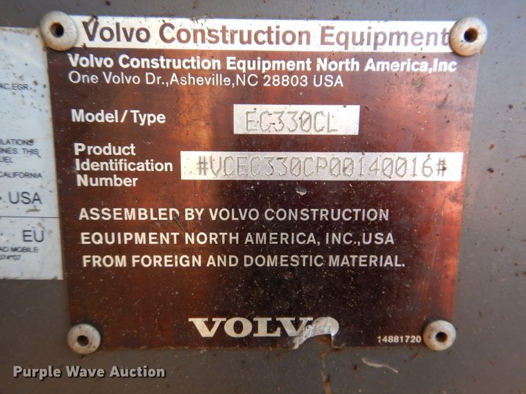 image for item DL5901 2008 Volvo EC330CL  excavator