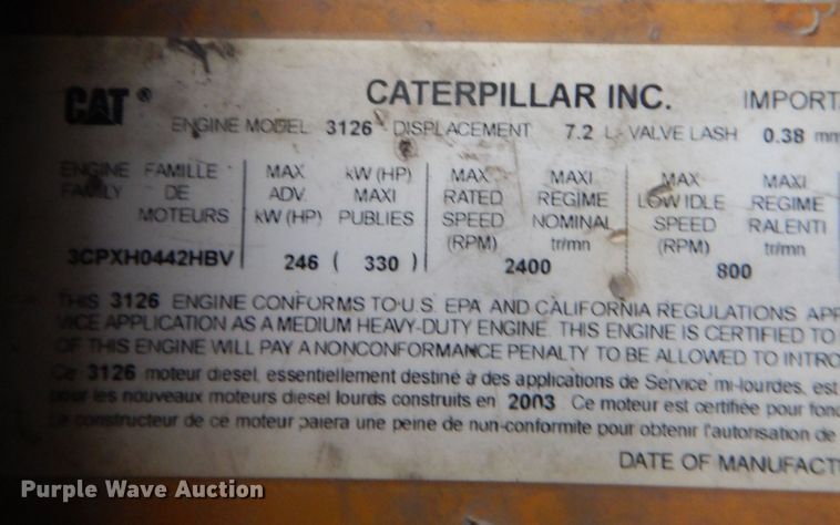 image for item DL5907 2003 Peterbilt 330  utility / service truck