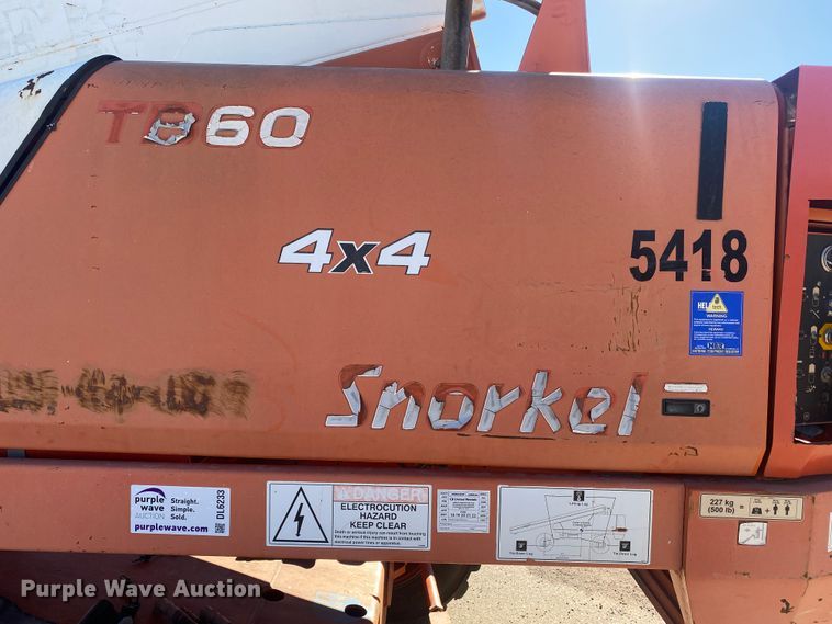 image for item DL6233 Snorkel TB-60DZ  boom lift