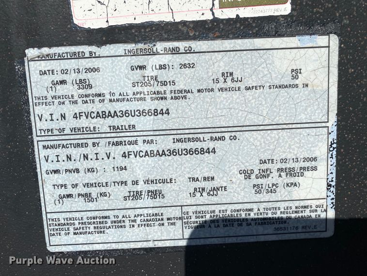 image for item DL6824 2006 Ingersoll Rand Air Source Plus  air compressor