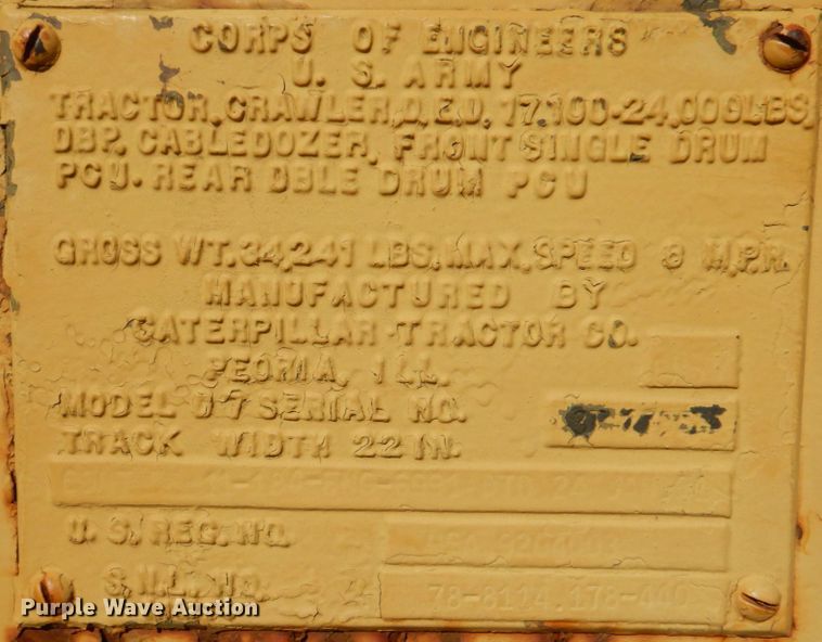 image for item DL6848 Caterpillar D7U  dozer