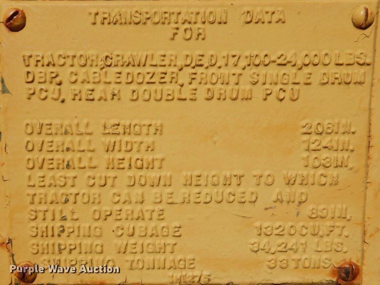 image for item DL6848 Caterpillar D7U  dozer