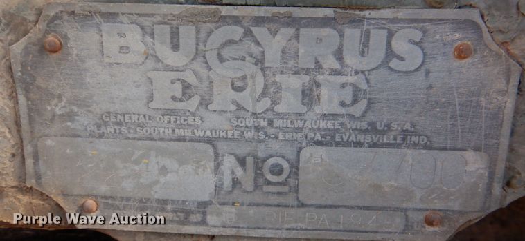 image for item DL6854 1945 Bucyrus Erie 22B  crane