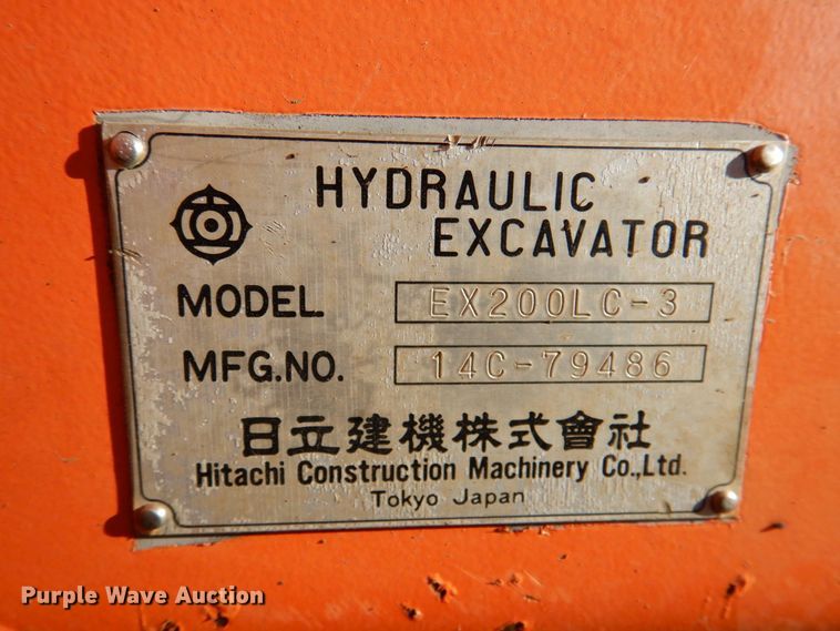 image for item DN2621 1994 Hitachi EX200LC-3  excavator