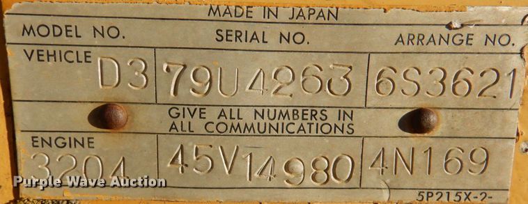 image for item DN2634 1978 Caterpillar D3  dozer