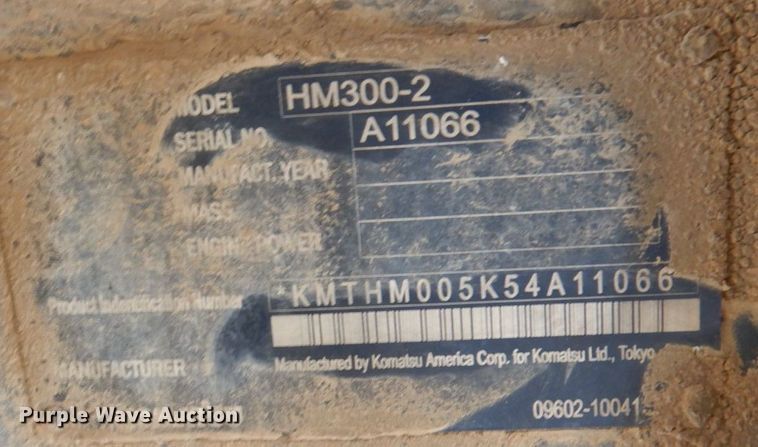 image for item DN2645 2007 Komatsu HM300-2  haul truck