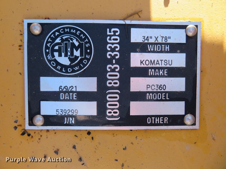 image for item FB9769 2021 AIM PC360  excavator thumb