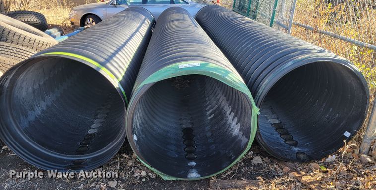 image for item IV9738 (3) plastic culvert pipe