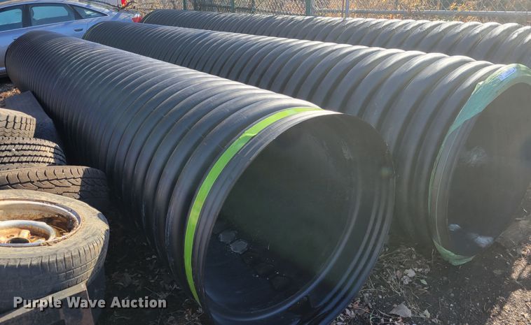image for item IV9738 (3) plastic culvert pipe