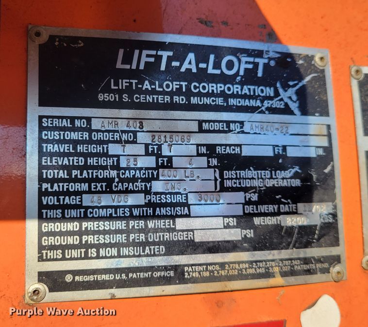 image for item IV9748 Lift-a-loft  vertical lift