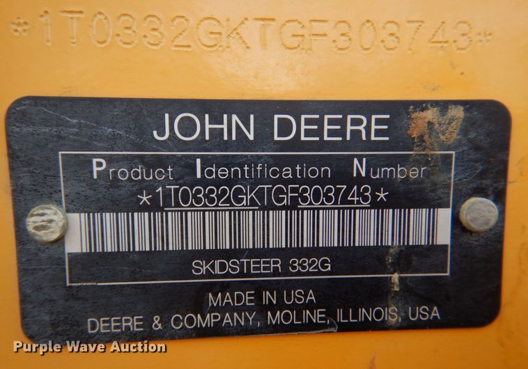 image for item JD9474 John Deere 332G  skid steer loader