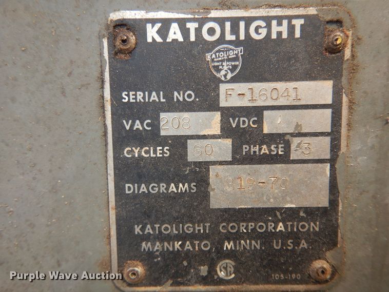 image for item JJ9800 Katolight G10FPW4E  generator