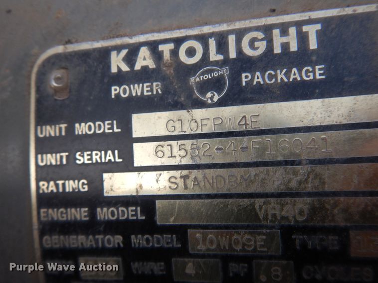 image for item JJ9800 Katolight G10FPW4E  generator