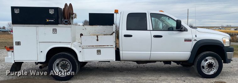 image for item JN9142 2008 Dodge Ram 5500HD  Quad Cab utility / service truck
