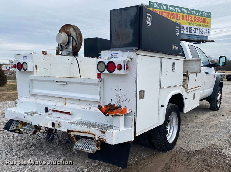 image for item JN9142 2008 Dodge Ram 5500HD  Quad Cab utility / service truck