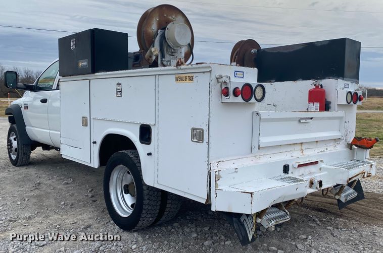 image for item JN9142 2008 Dodge Ram 5500HD  Quad Cab utility / service truck
