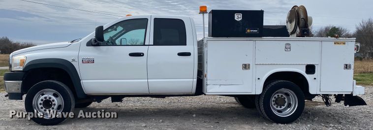 image for item JN9142 2008 Dodge Ram 5500HD  Quad Cab utility / service truck