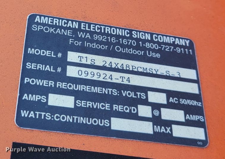 image for item KH9930 American Electronic Sign Company  message board trailer