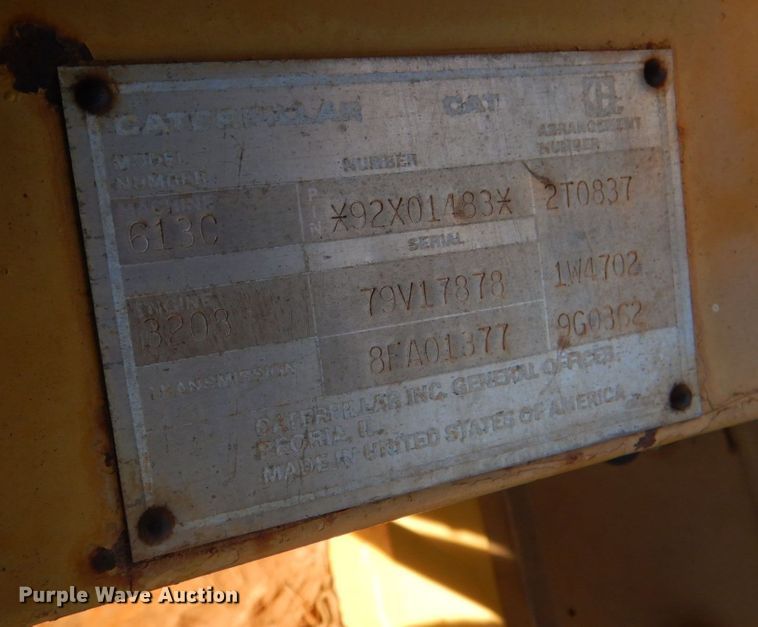 image for item KQ9601 1988 Caterpillar 613C  elevating scraper