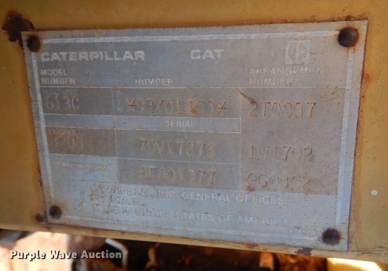 image for item KQ9601 1988 Caterpillar 613C  elevating scraper