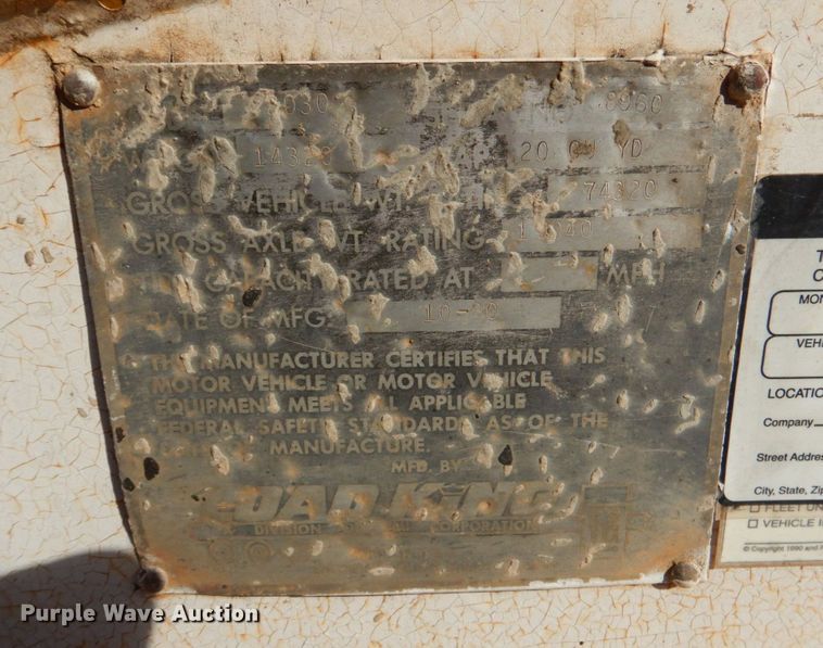 image for item KQ9602 1980 Load King 2030  bottom dump trailer