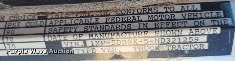 image for item DM1004 1992 Peterbilt 379  dump truck