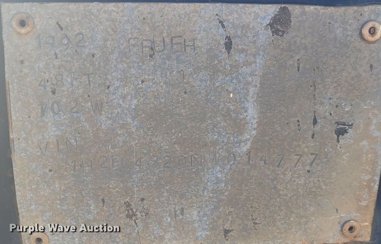 image for item DM1008 1992 Freuhauf Float  flatbed trailer