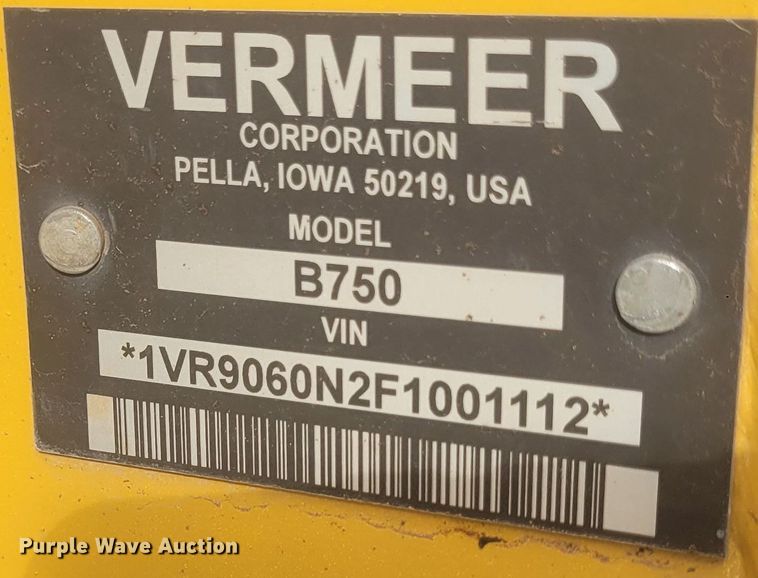 image for item DM1024 2015 Vermeer RTX 750  trencher