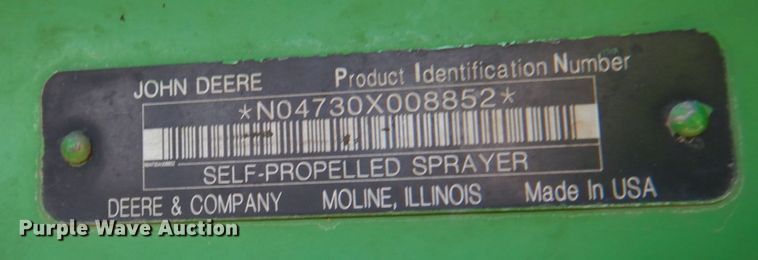 image for item DH8153 2010 John Deere 4730  sprayer