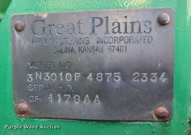image for item GB9173 Great Plains 3N-3010P  grain drill